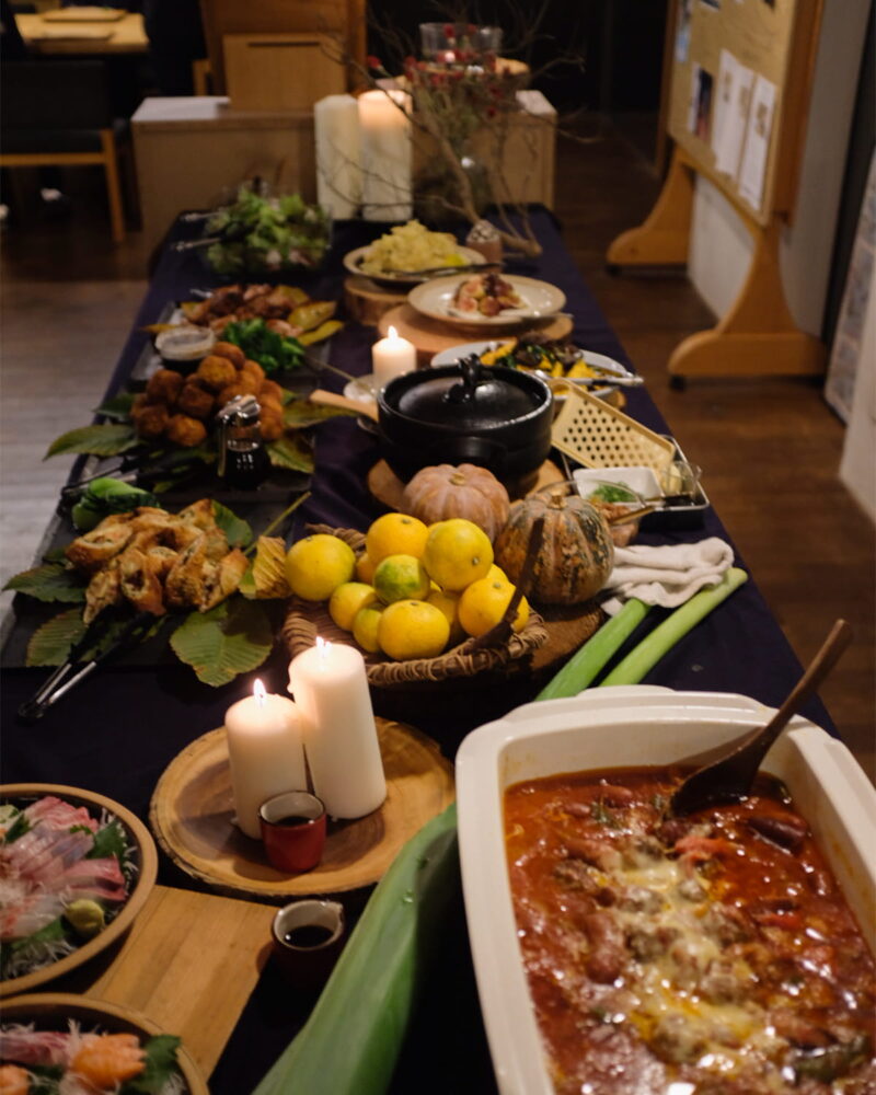 最近の夜ビュッフェの様子