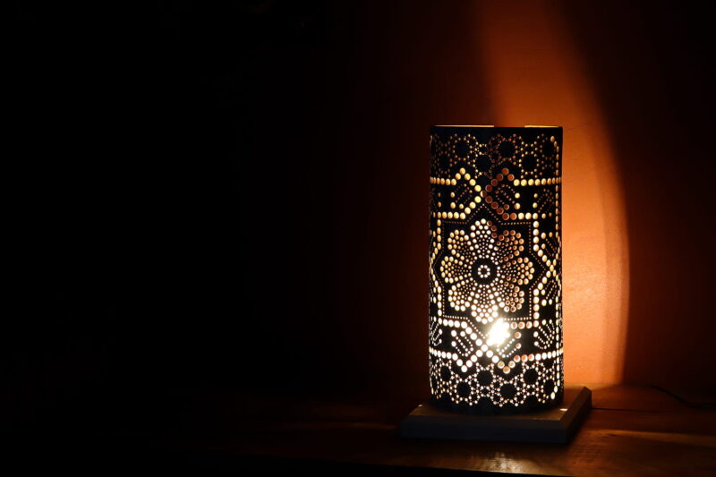 藍染の竹あかり