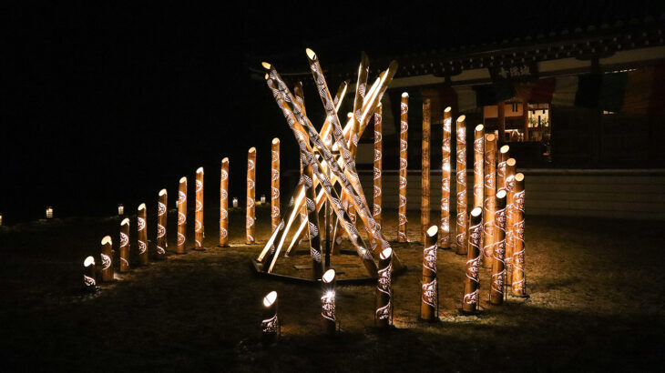 炎を見ているような安らぎに 海陽町の自然×アート“竹あかり”