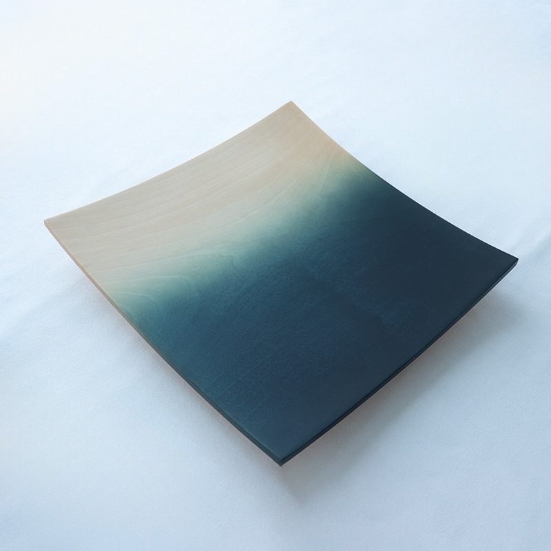 藍染トチ 正方形角皿 | Lacycle mall（ラシクルモール）