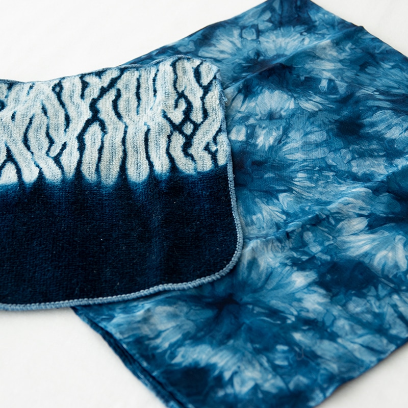 本藍染 タオルハンカチ＆バンダナセット（箱入り） | Lacycle mall