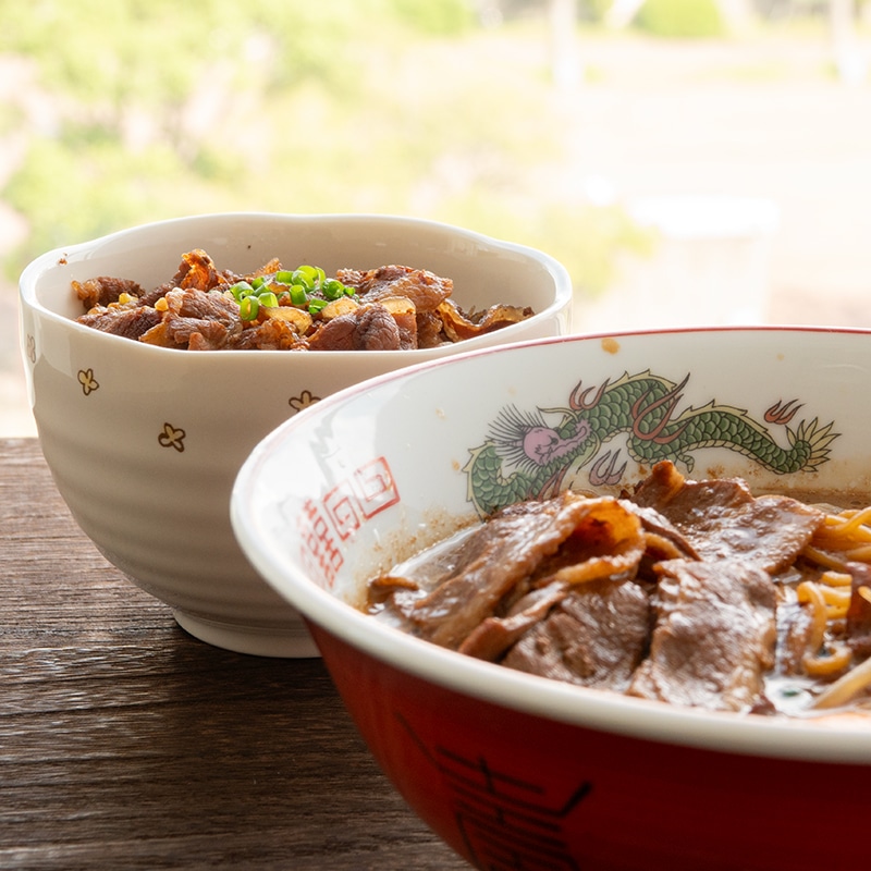 【お手軽レンジ】徳島ラーメン(肉増量)2食＋豚バラ丼2食セット RE