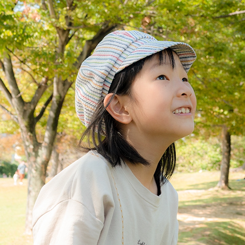 阿波しじら織・子供用キャスケット帽子