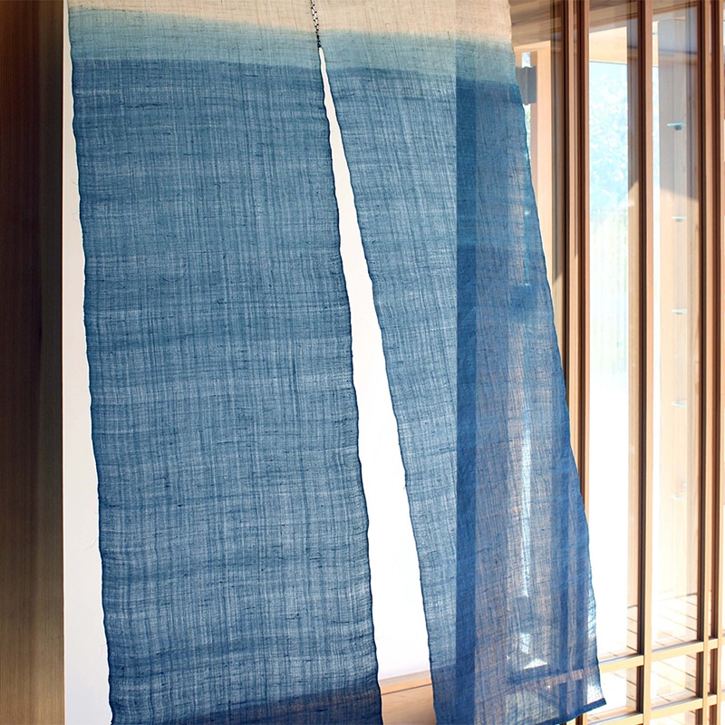 藍染麻暖簾（グラデーション）