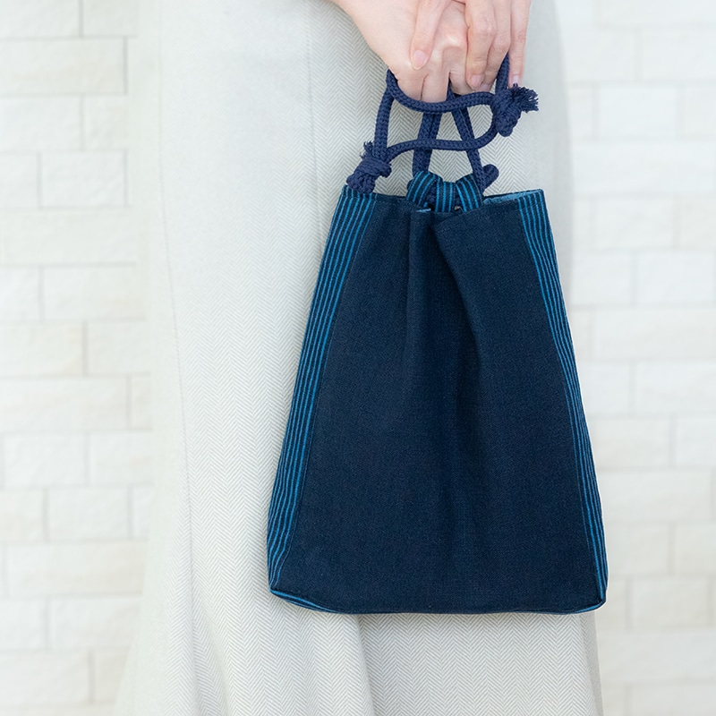 藍染デニム信玄袋