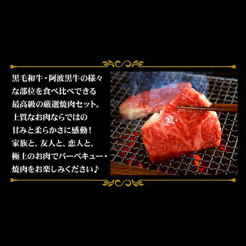 黒毛和牛・阿波黒牛厳選焼肉セット400g