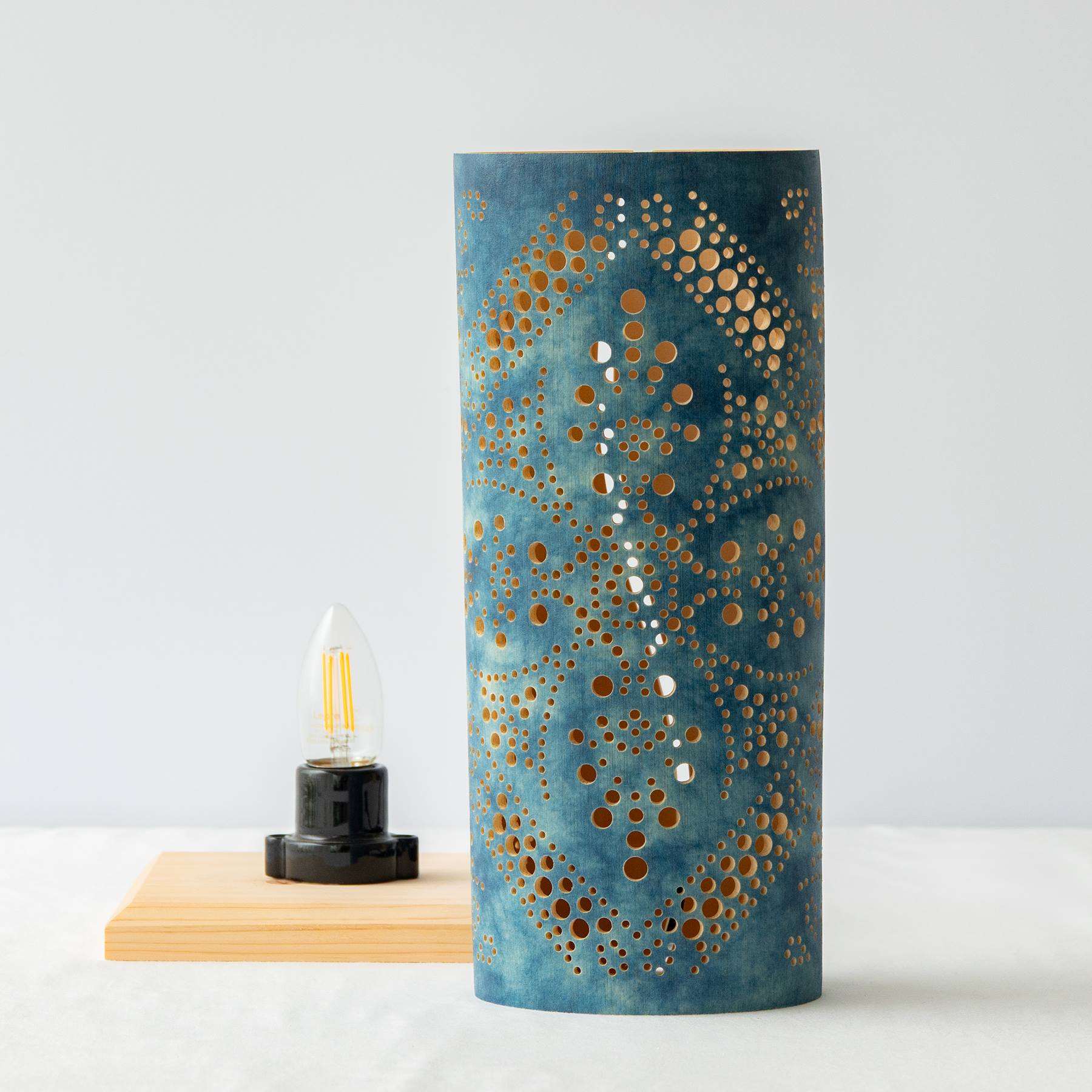 竹灯り　藍染Azulejos（藍染アズレホス）
