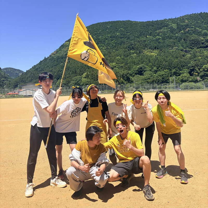 学年対抗運動会で、リレーに出たメンバー